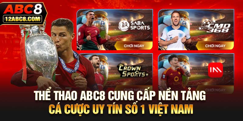 Thể thao ABC8 cung cấp nền tảng cá cược uy tín số 1 Việt Nam